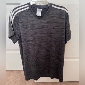 Adidas Men's Charcoal Striped Tee